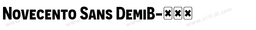Novecento Sans DemiB字体转换
